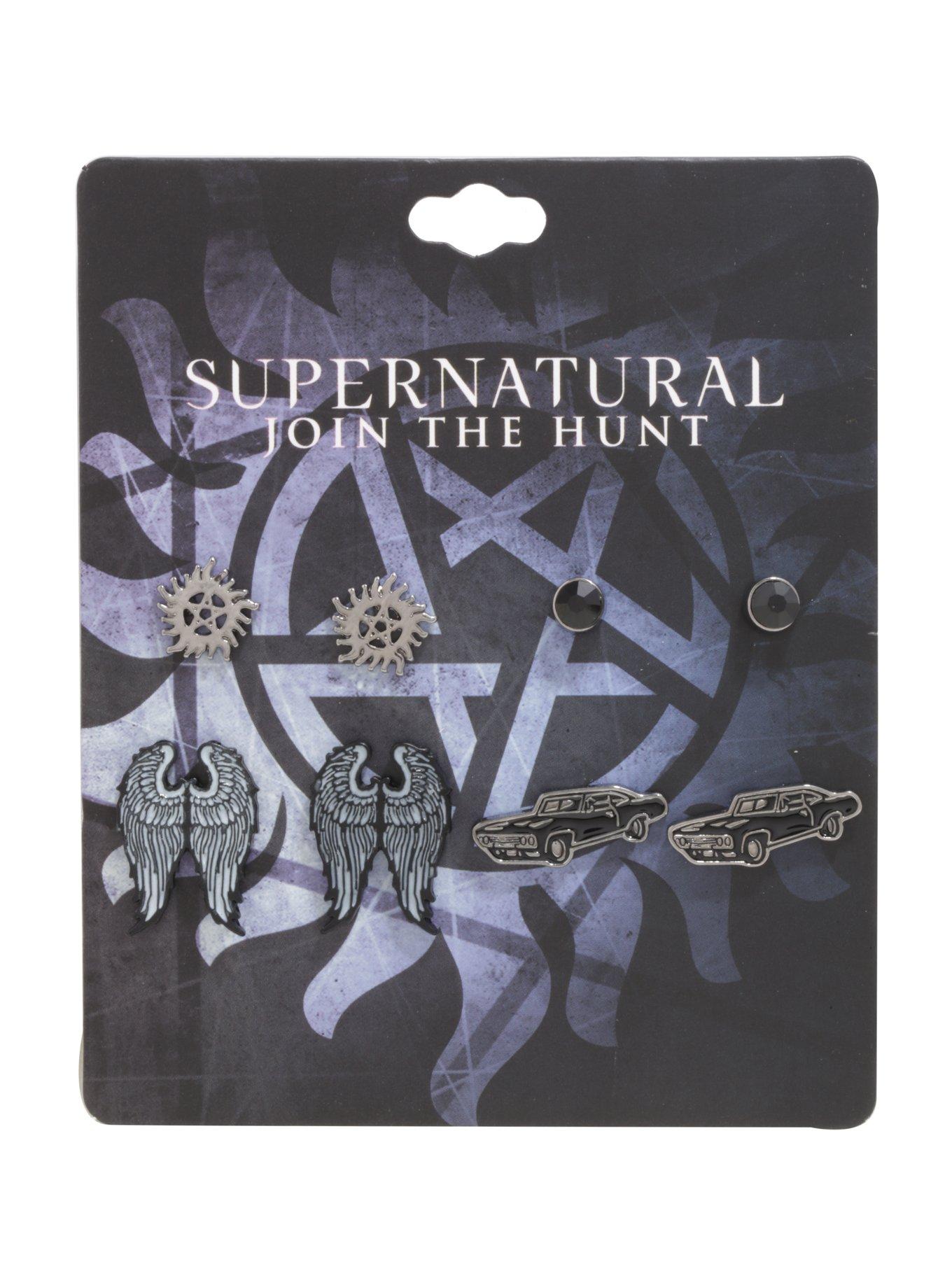 Supernatural Join The Hunt Earrings Set, , alternate