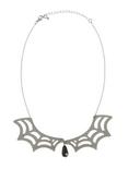 Blackheart Spider Web Collar Necklace, , alternate