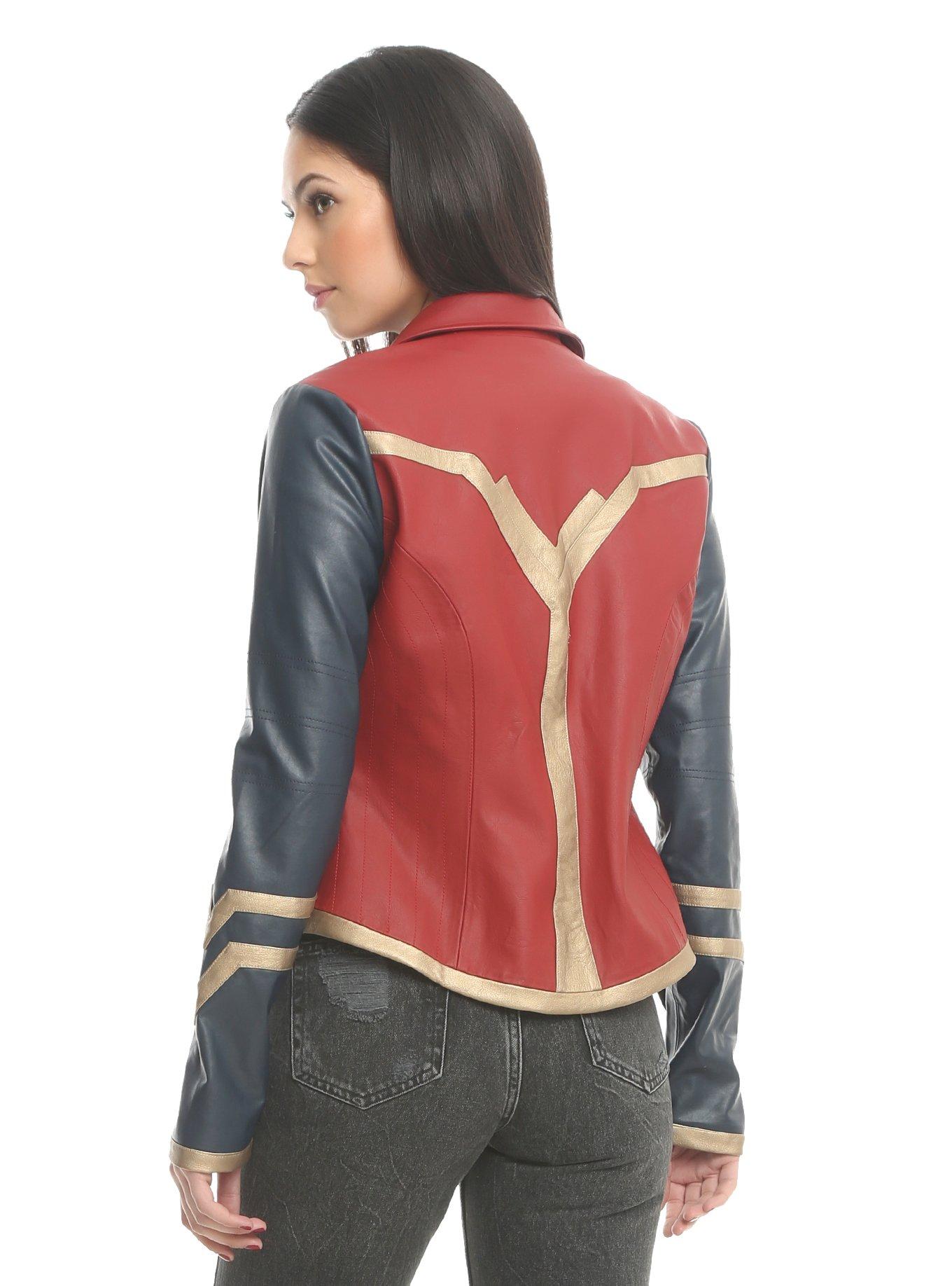 Her Universe DC Comics Wonder Woman Armor Faux Leather Jacket, , alternate