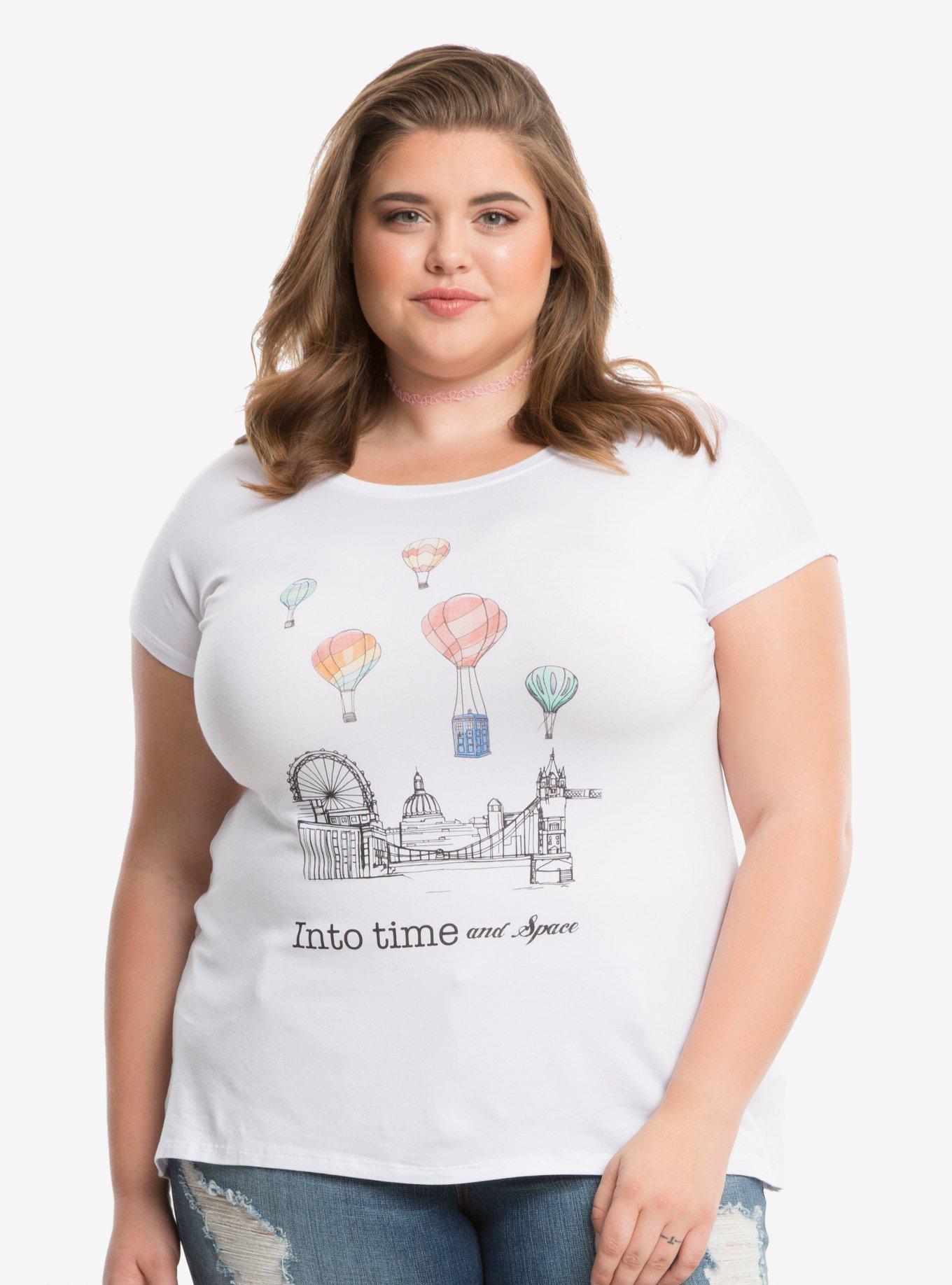 Doctor Who TARDIS Over London T-Shirt Extended Size, , alternate