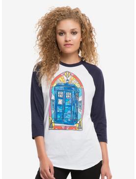 Doctor Who Stained Glass TARDIS Raglan, , hi-res