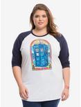 Doctor Who Stained Glass TARDIS Raglan Extended Size, , alternate
