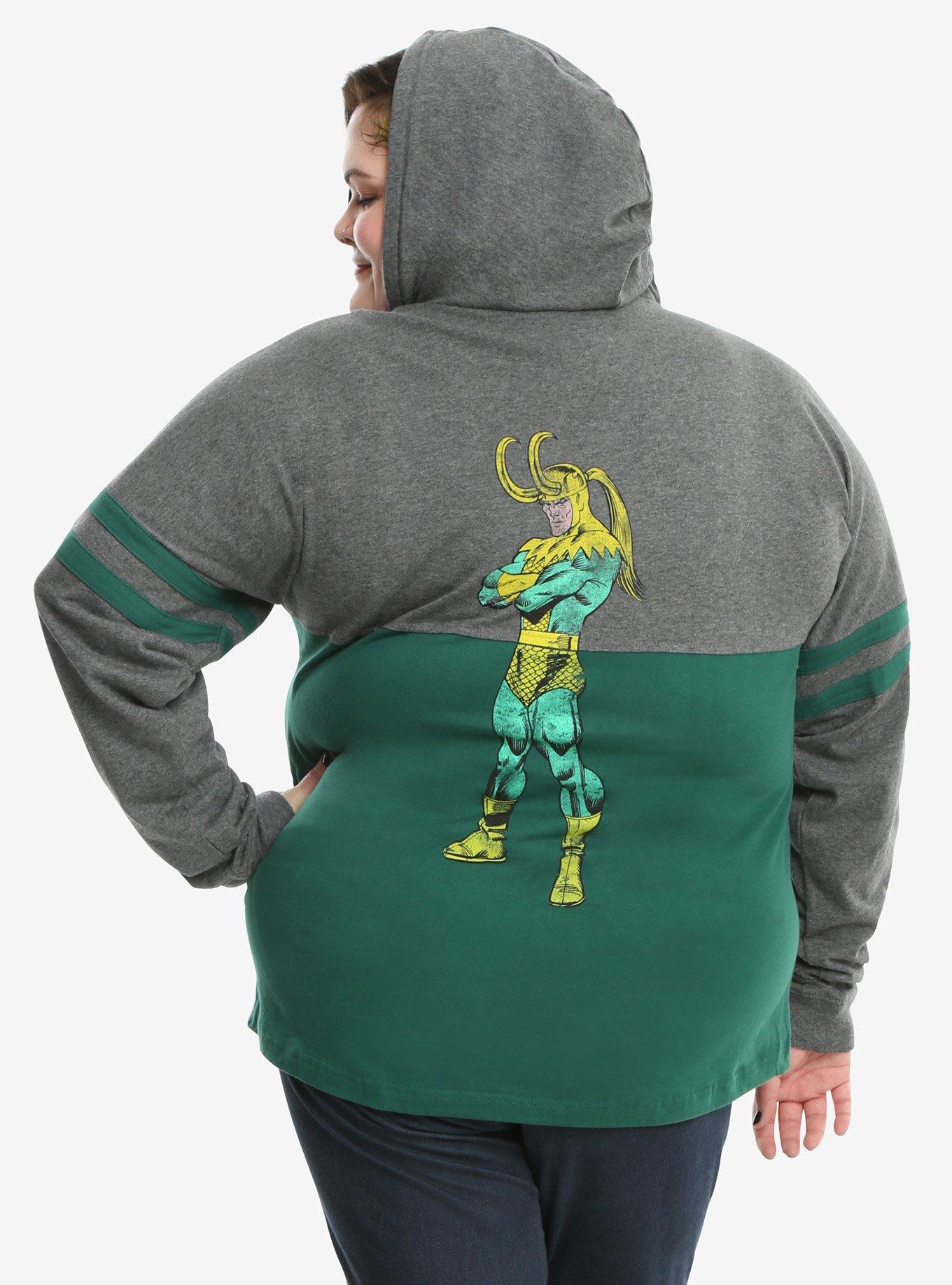 Marvel Loki Retro Jersey Hoodie Extended Size, , alternate