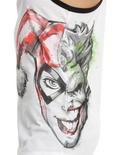 DC Comics Batman Harley And Joker Face Girls Ringer Tank Top, , alternate