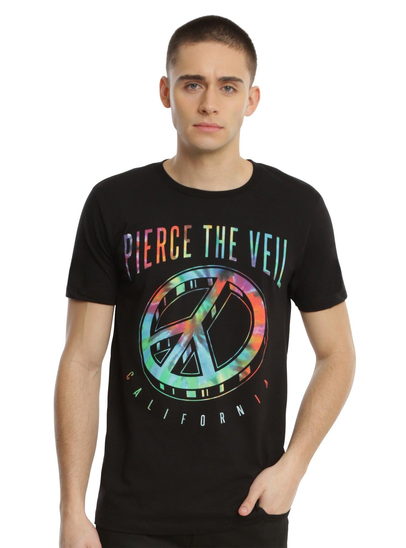 Pierce The Veil Tie Dye Peace T-Shirt, , alternate
