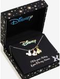 Disney Mickey Mouse And Minnie Mouse Tri-Tone Necklace, , alternate