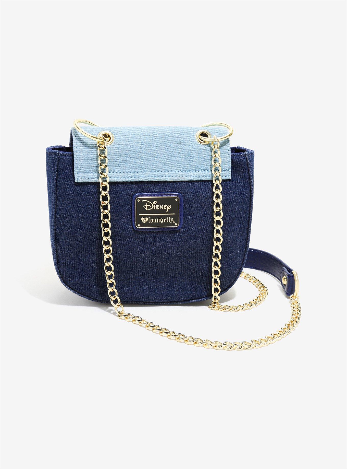 Loungefly Disney Minnie Mouse Denim Saddle Bag - BoxLunch Exclusive, , alternate