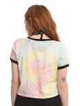 Strange Things With Weird People Tie Dye Girls Ringer Crop T-Shirt, , alternate