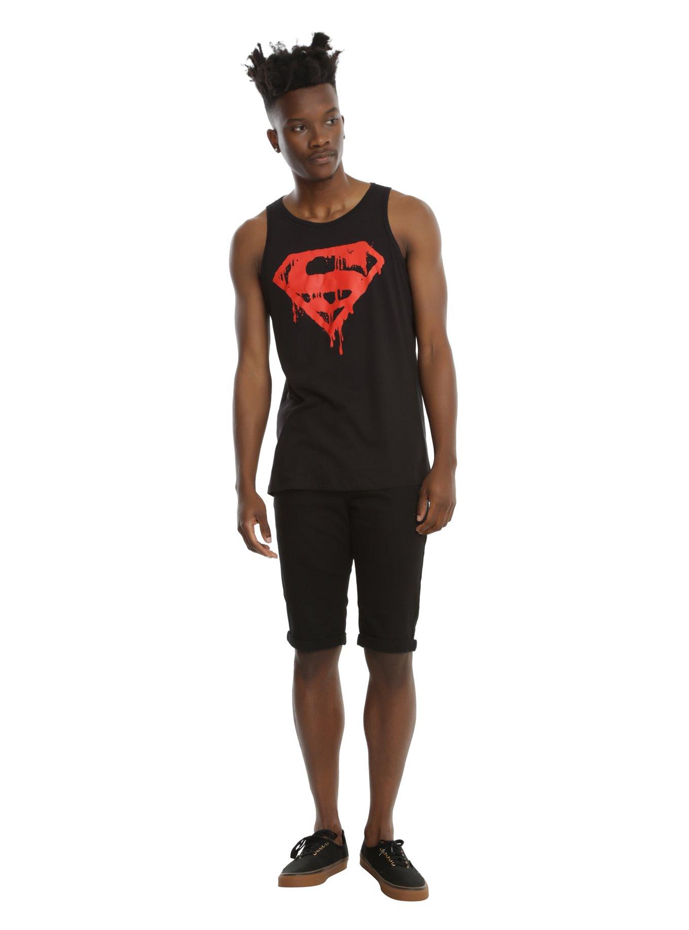 DC Comics Superman Drip Logo Tank Top, , alternate