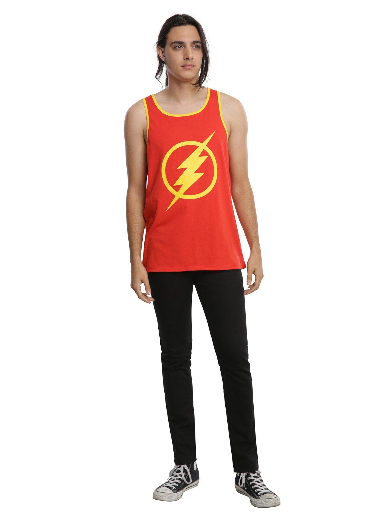DC Comics The Flash Logo Ringer Tank Top, , alternate