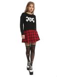 Hot Topic X Build-A-Bear Furry N’ Fierce Bear & Crossbones Girls Sweater, , alternate