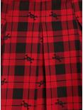 Hot Topic X Build-A-Bear Furry N’ Fierce Bear & Crossbones Plaid Pleated Skirt, , alternate