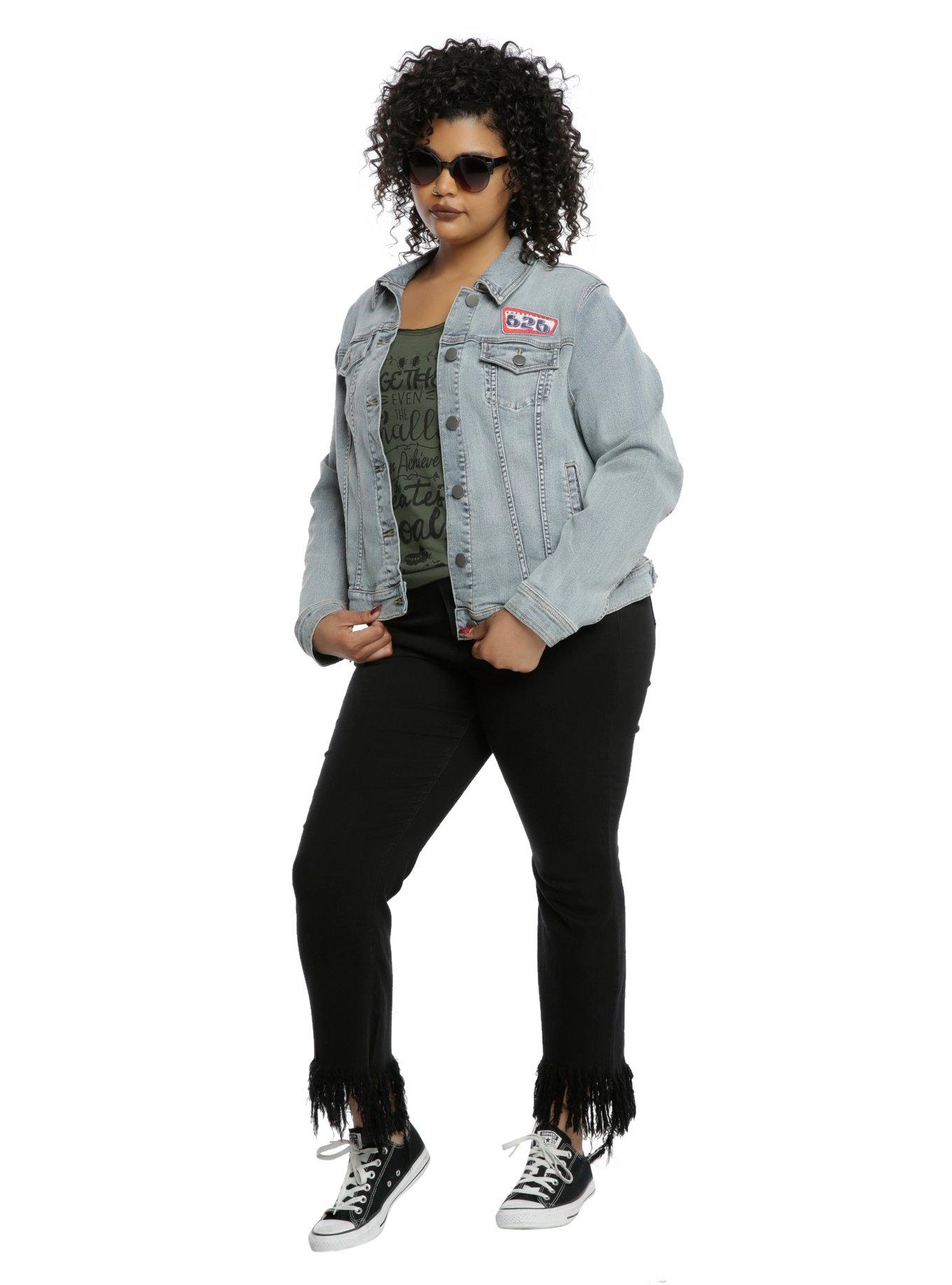 Disney Lilo & Stitch Denim Patch Jacket Plus Size, , alternate