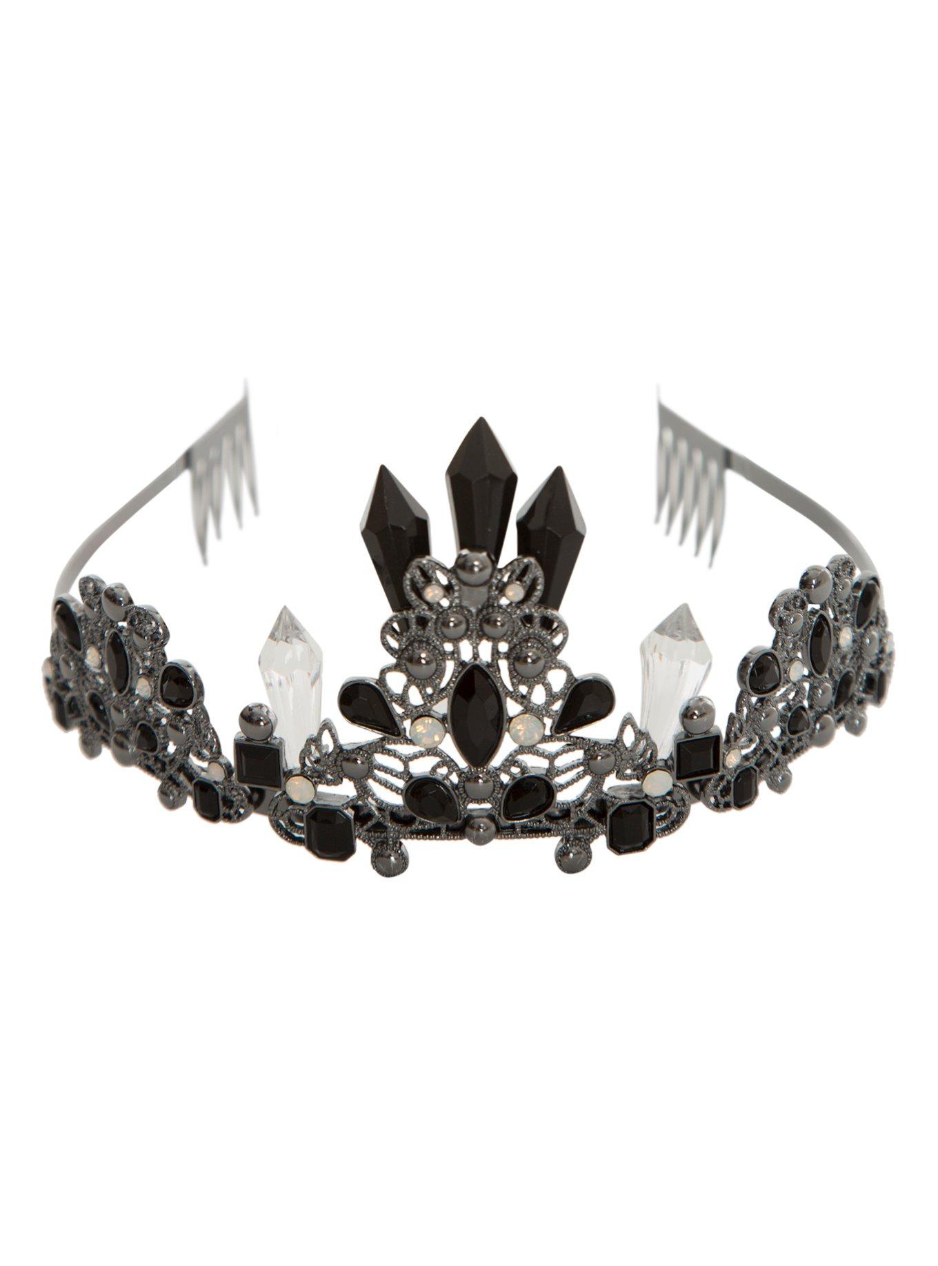 Black Crystal Hematite Tiara, , alternate