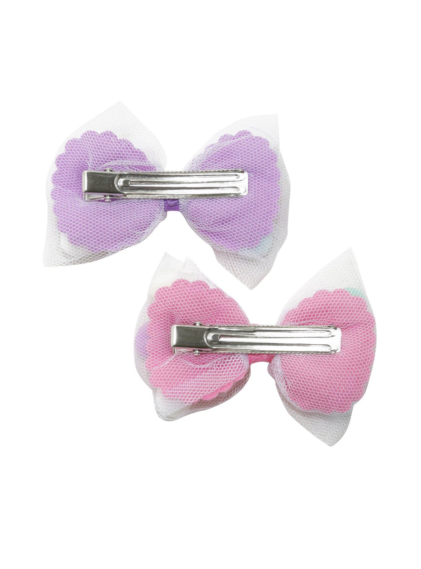 Blackheart Puffy Pastel Pom Pom Hair Bow Set, , alternate