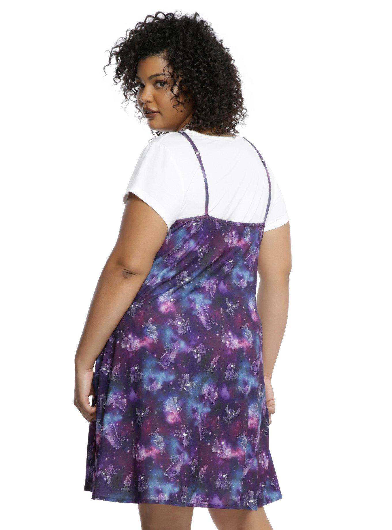 Disney Lilo & Stitch Galaxy Slip Dress Plus Size, , alternate
