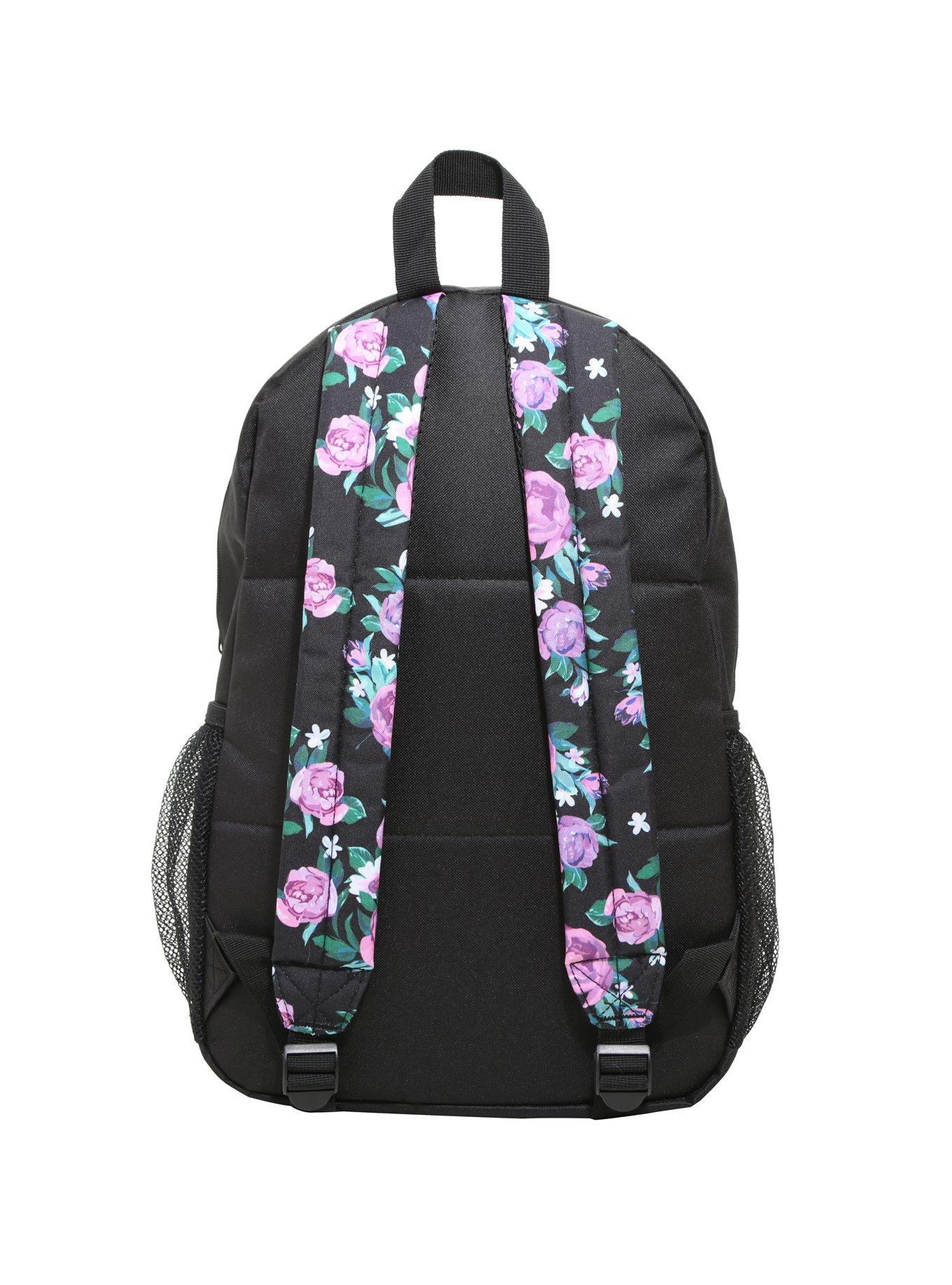 Panic! At The Disco Floral Embroidered Backpack, , alternate