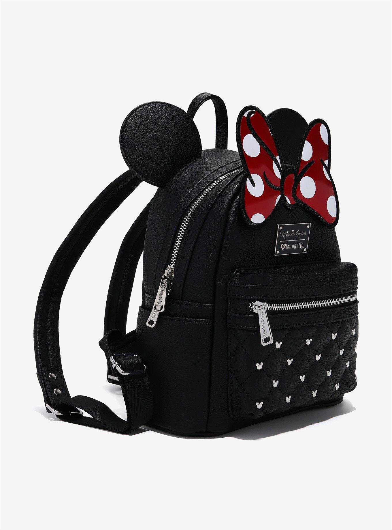 Loungefly Disney Minnie Mouse Bow Ears Mini Backpack, , alternate