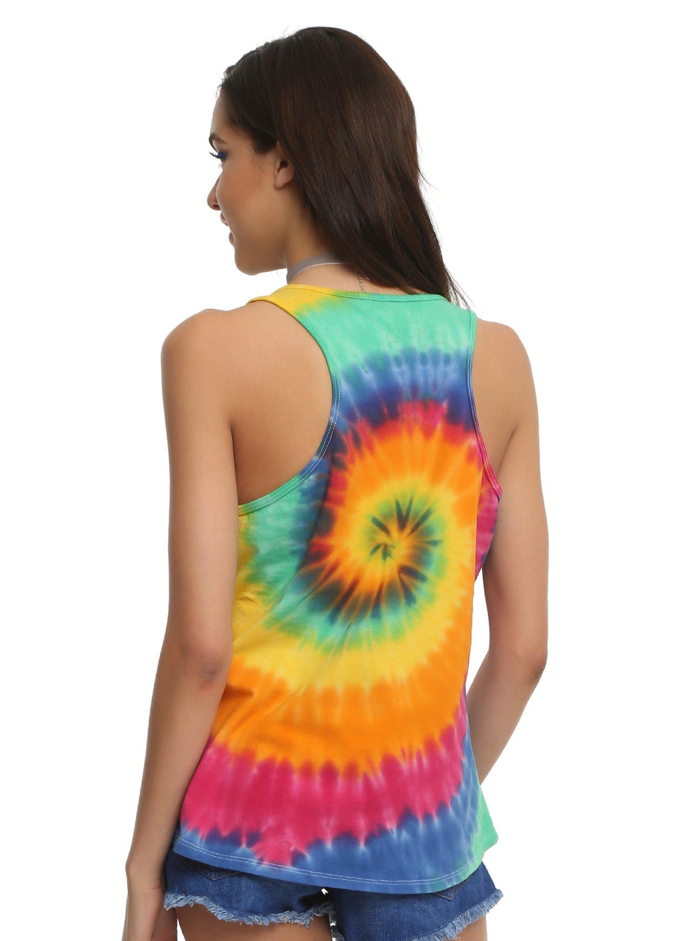 Stay Weird Tie Dye Girls Tank Top, , alternate
