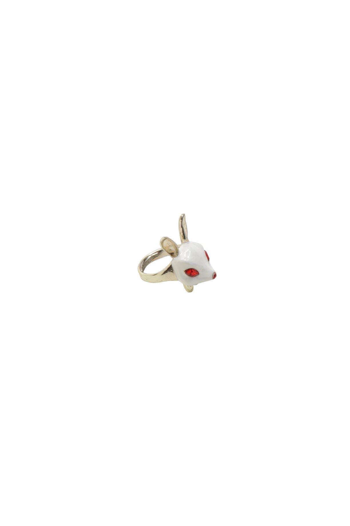 Disney Alice In Wonderland White Rabbit Ruby Ring, , alternate