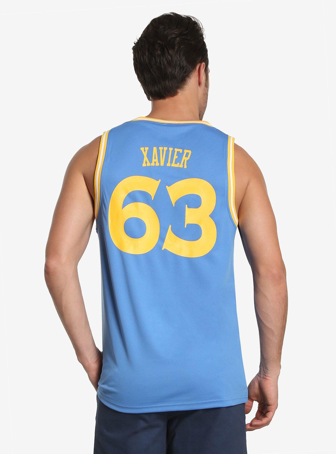 Marvel X-Men Blue & Gold Basketball Jersey, , alternate