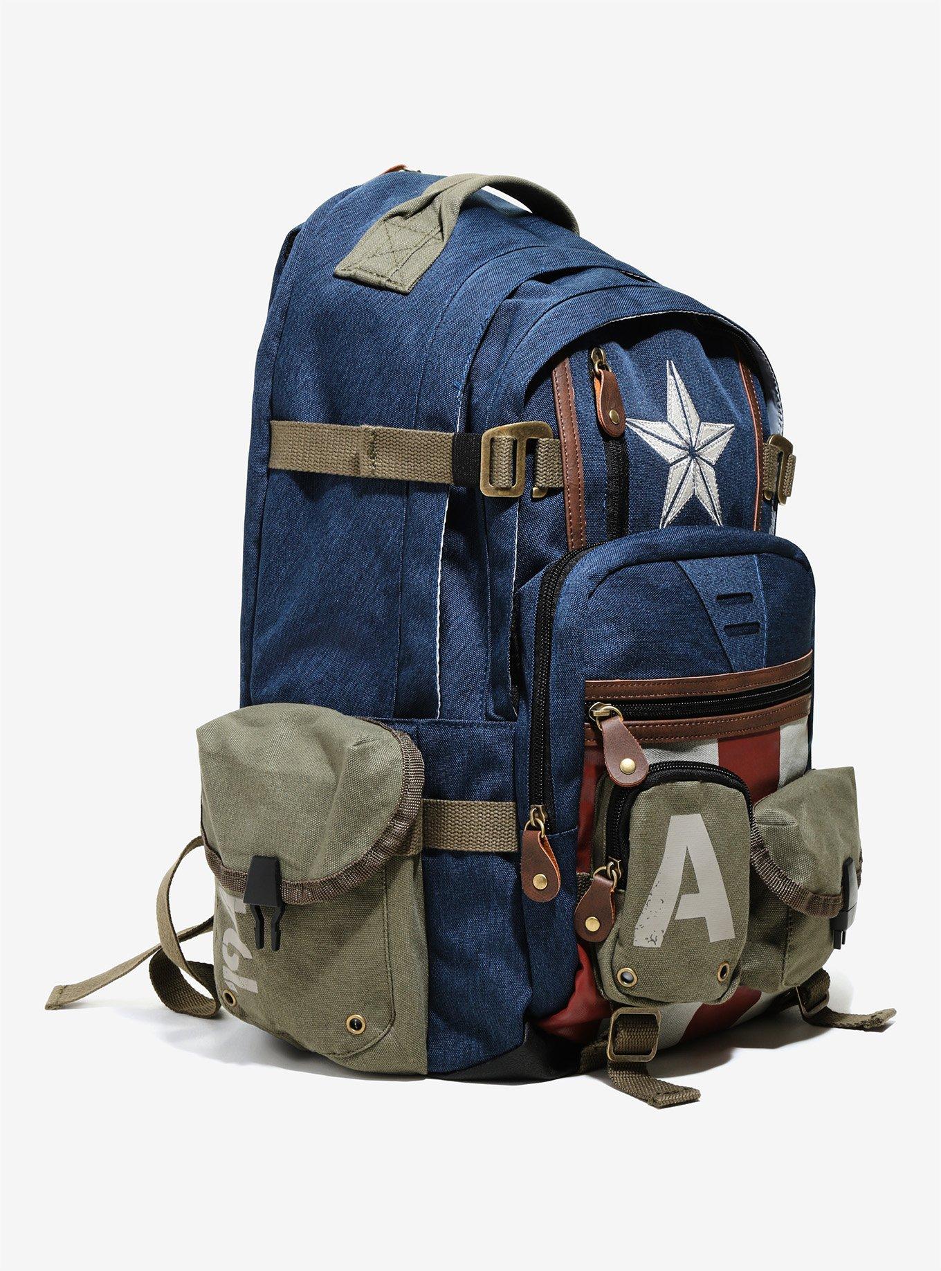 Marvel Captain America Tactical Backpack - BoxLunch Exclusive, , alternate