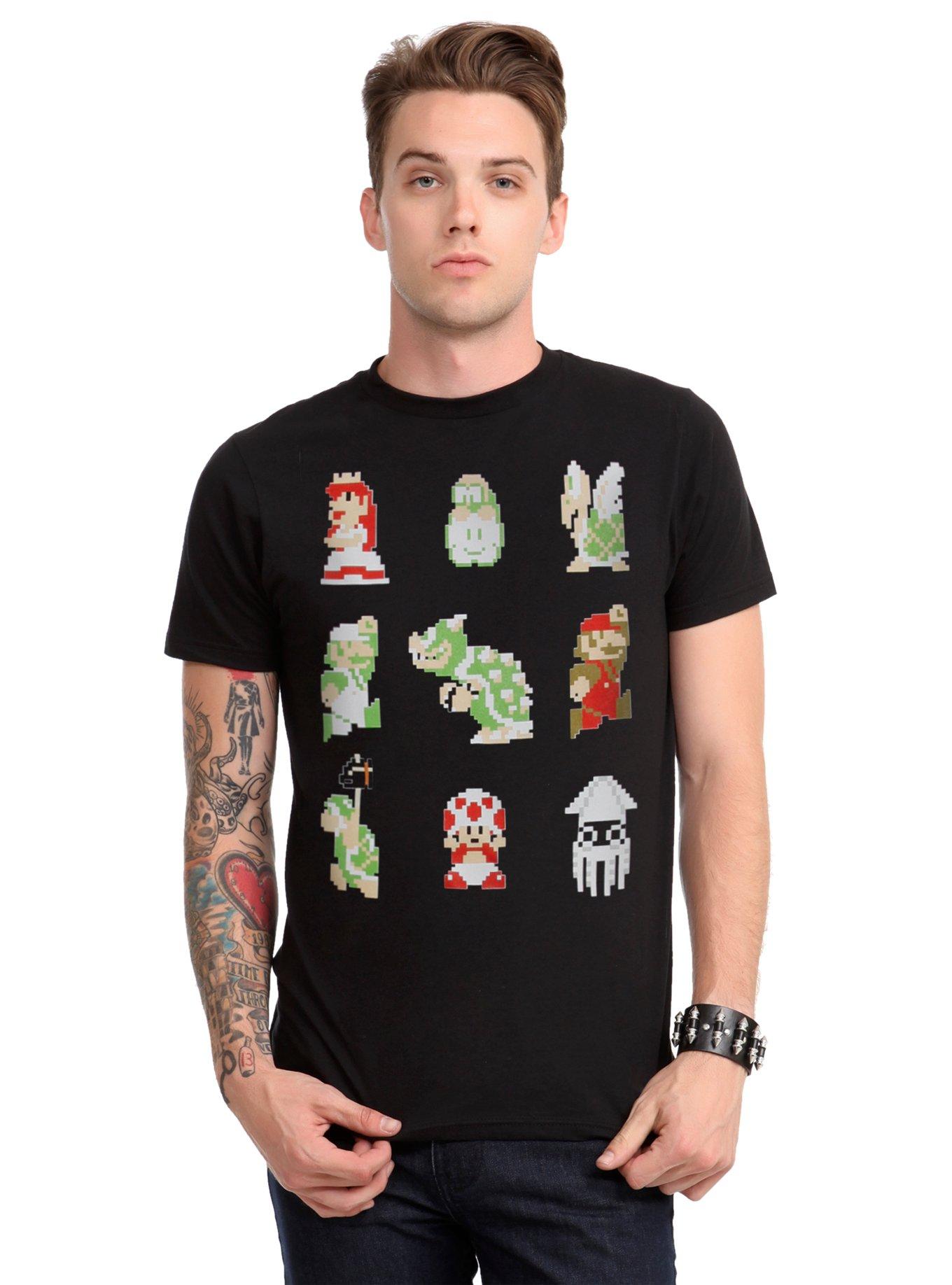 Super Mario Bros. Pixel Cast T-Shirt, , alternate