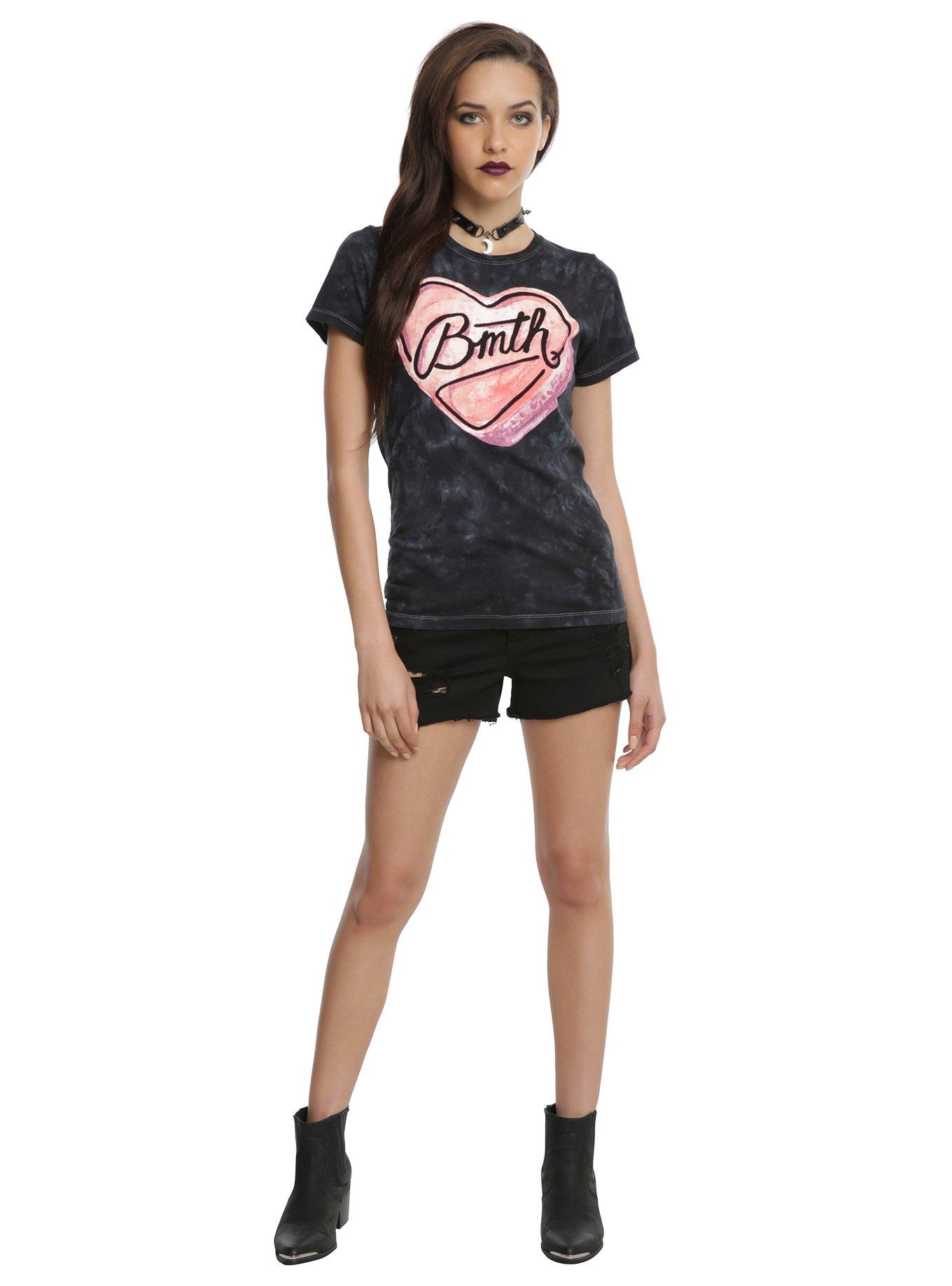 Bring Me The Horizon Candy Heart Girls Mineral Wash T-Shirt, , alternate