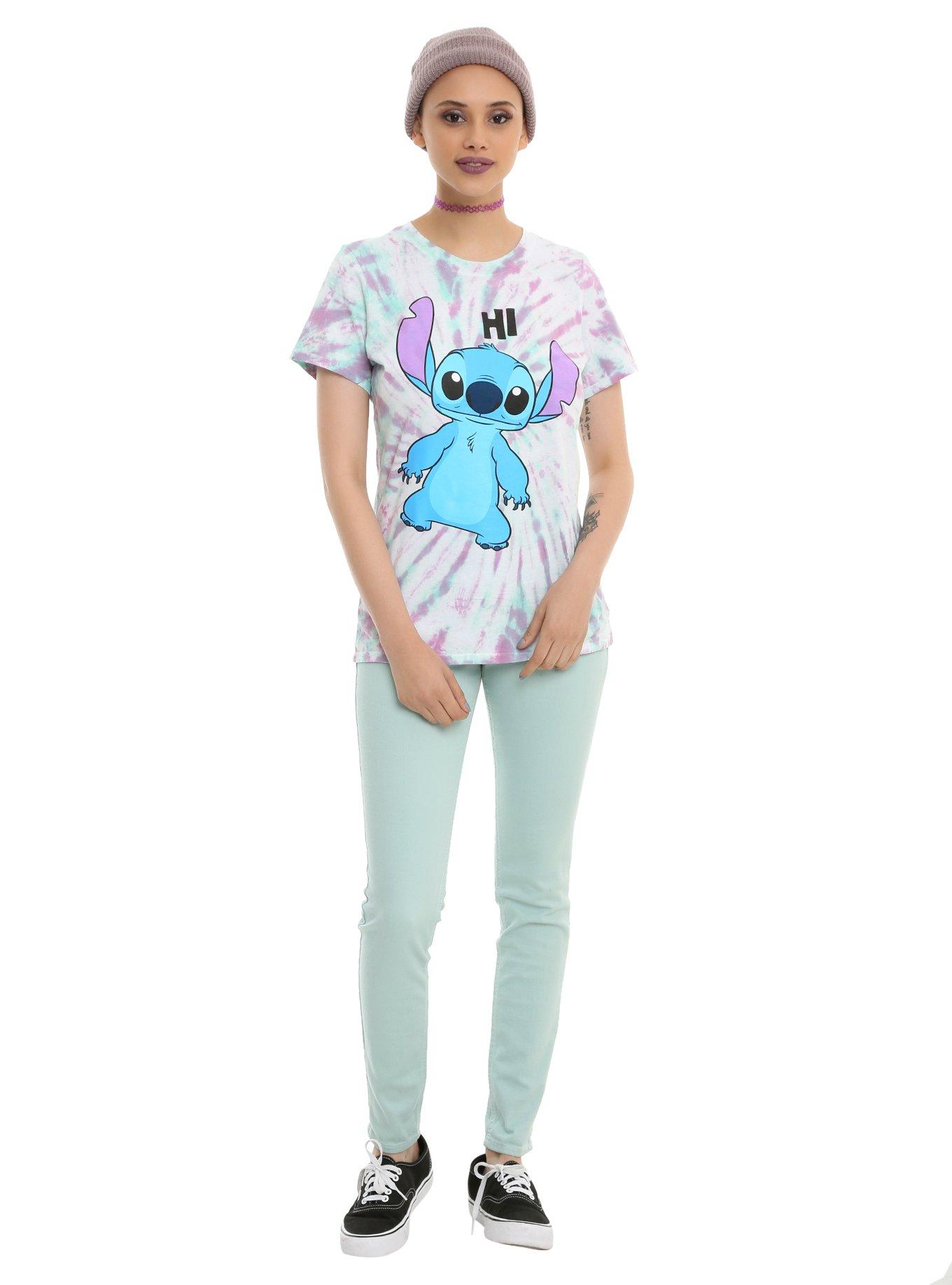 Disney Lilo & Stitch Hi Tie-Dye Girls T-Shirt, , alternate