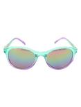 Disney The Little Mermaid Green And Purple Ombre Sunglasses, , alternate