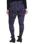 Blackheart Constellation Print Purple Super Skinny Jeans Plus Size, , alternate