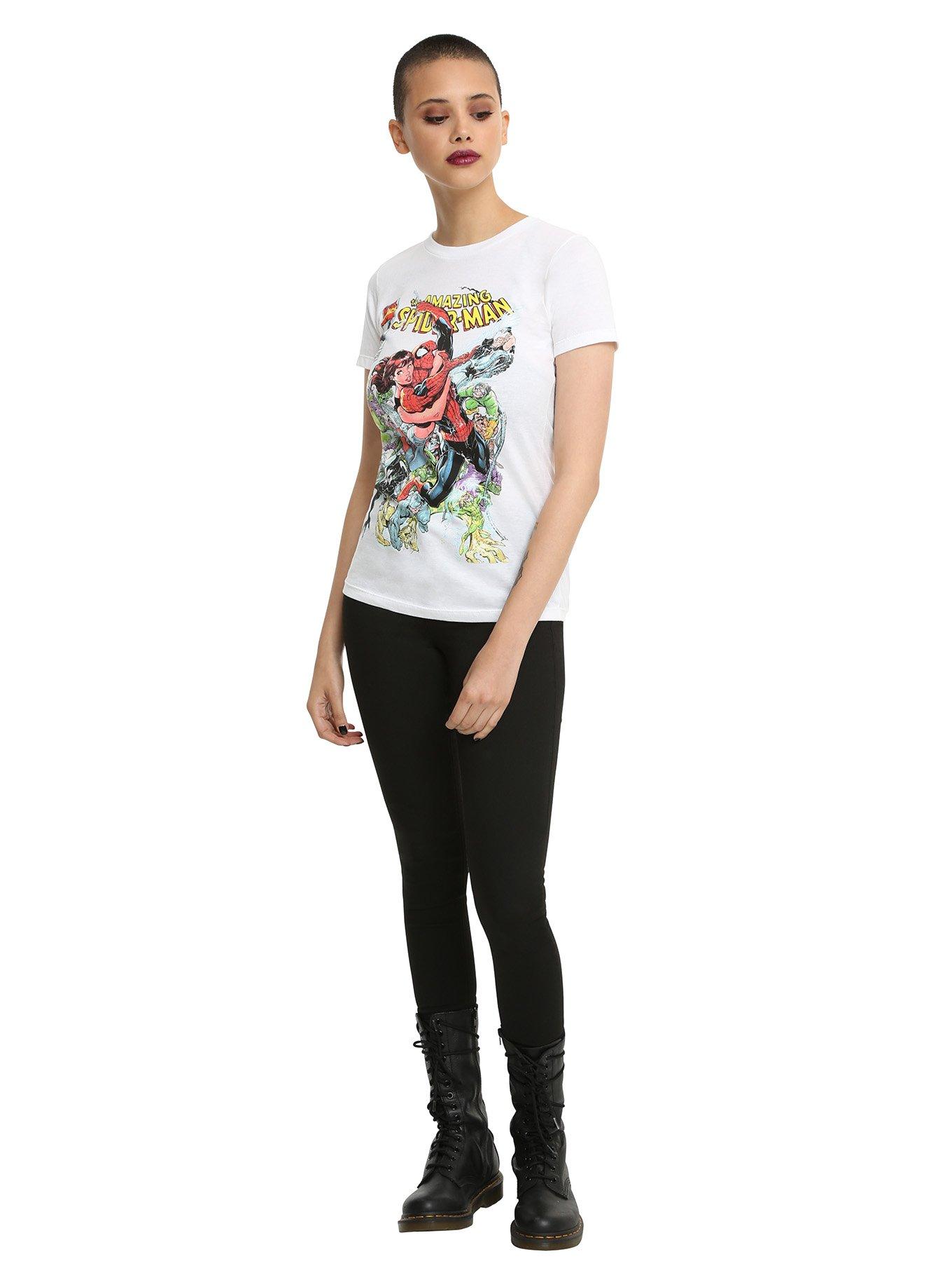 Marvel Amazing Spider-Man Issue #500 Comic Cover Girls T-Shirt, , alternate