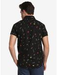 Marvel Deadpool Hand Drawn Woven Button-Up - BoxLunch Exclusive, , alternate