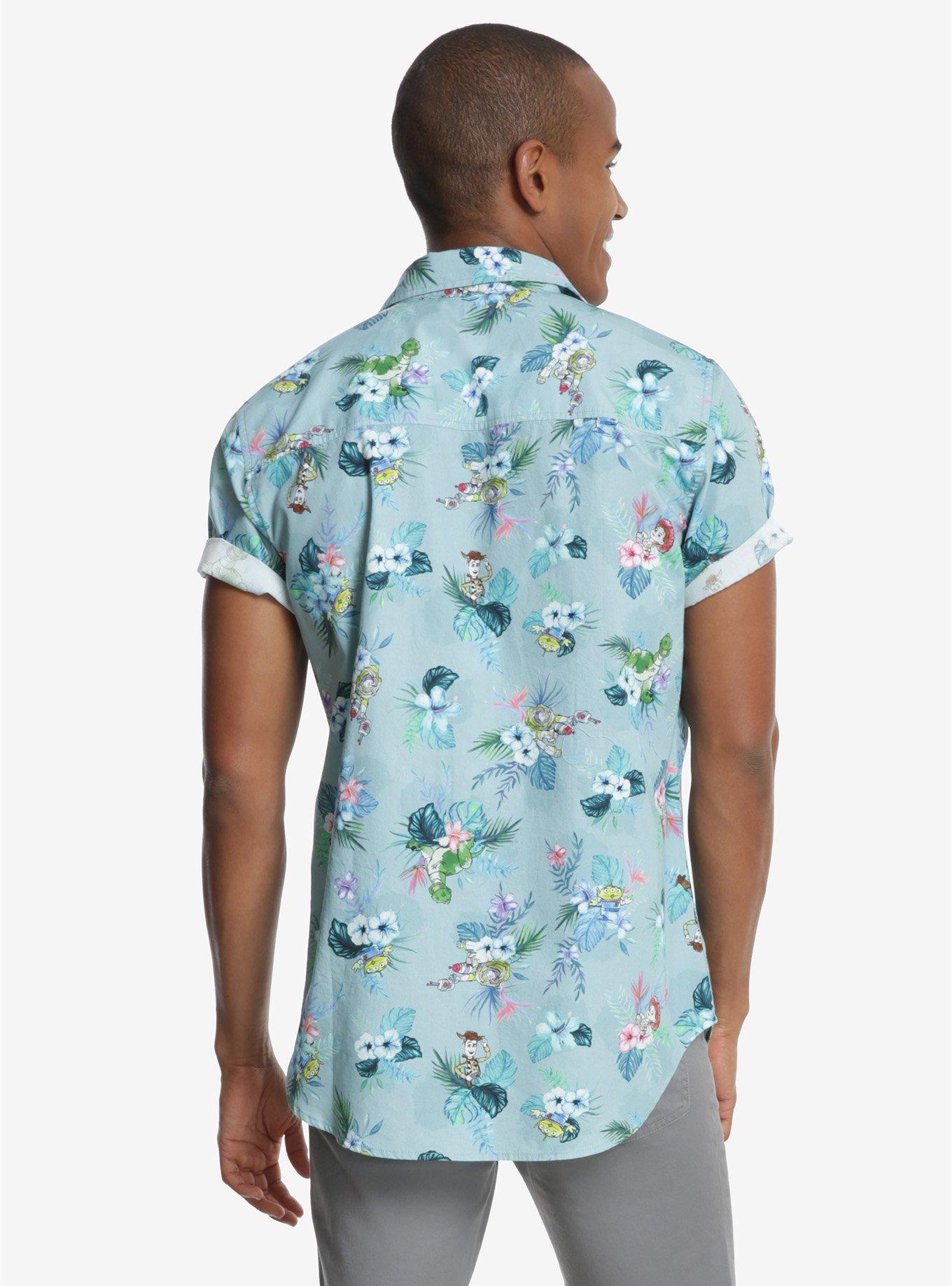 Disney Pixar Toy Story Tropical Short Sleeve Woven Button-Up, , alternate