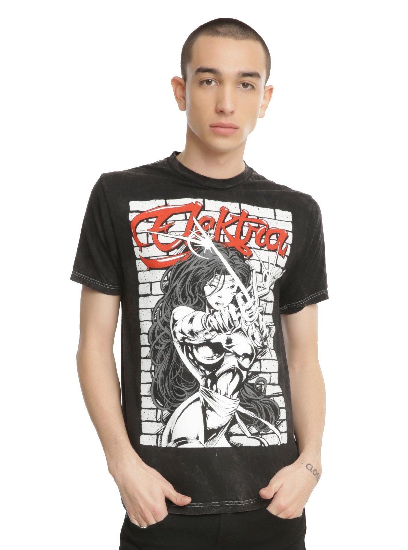 Marvel Elektra Pose Mineral Wash T-Shirt, , alternate