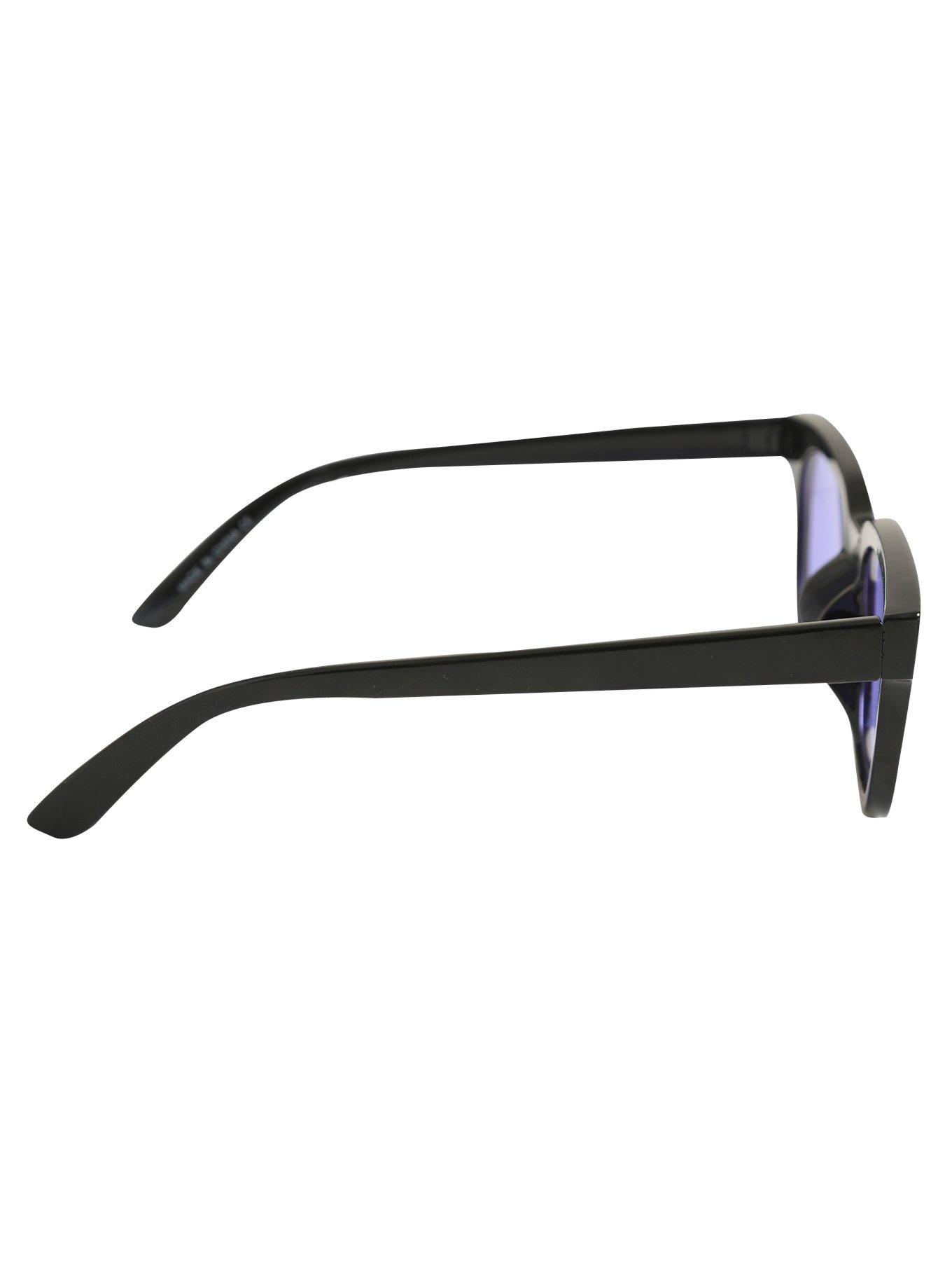 Retro Translucent Purple Lens Sunglasses, , alternate