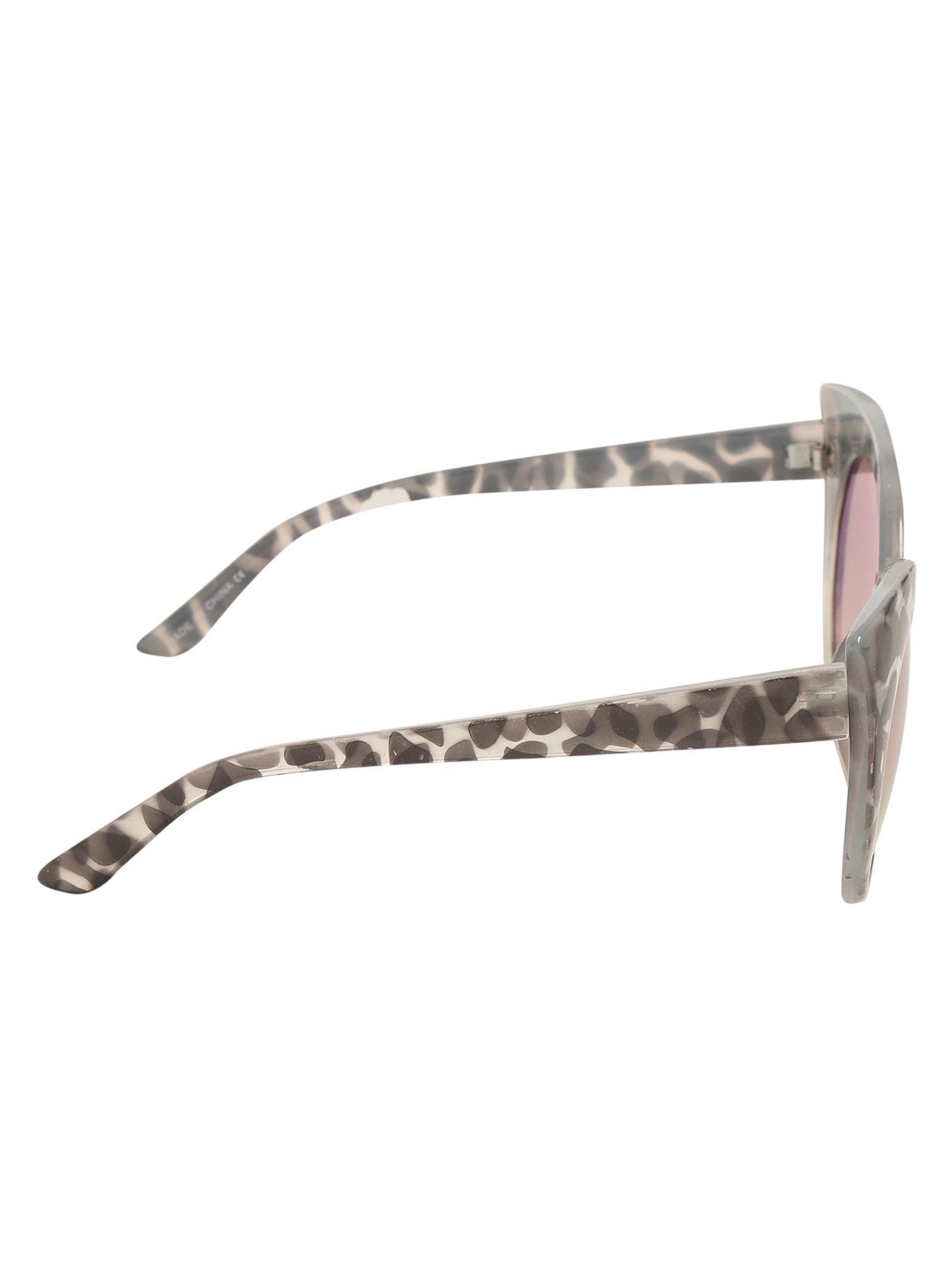 Black And Grey Smoke Cat Eye Gradient Lens Sunglasses, , alternate