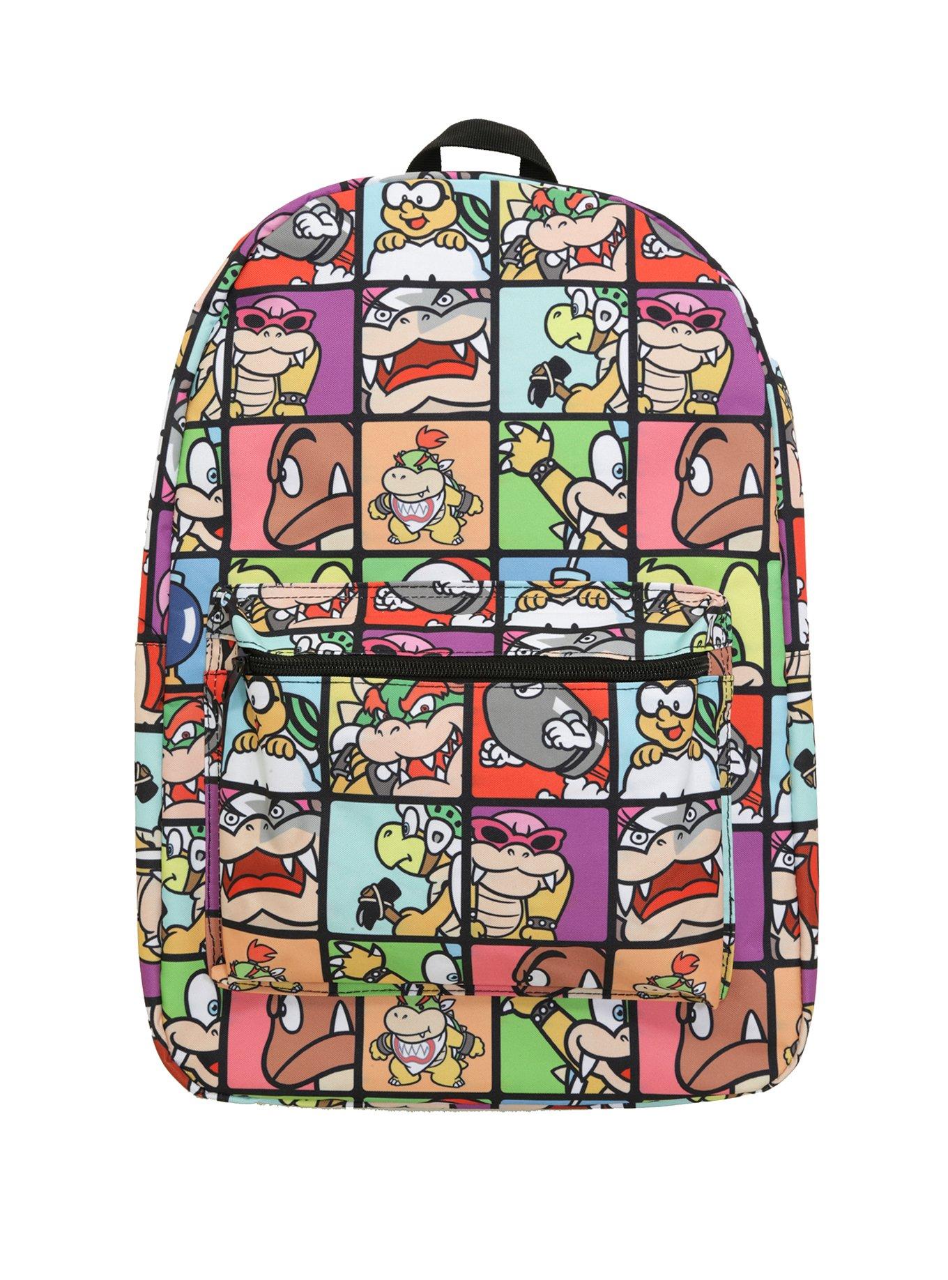 Super Mario Enemy Grid Print Backpack, , alternate