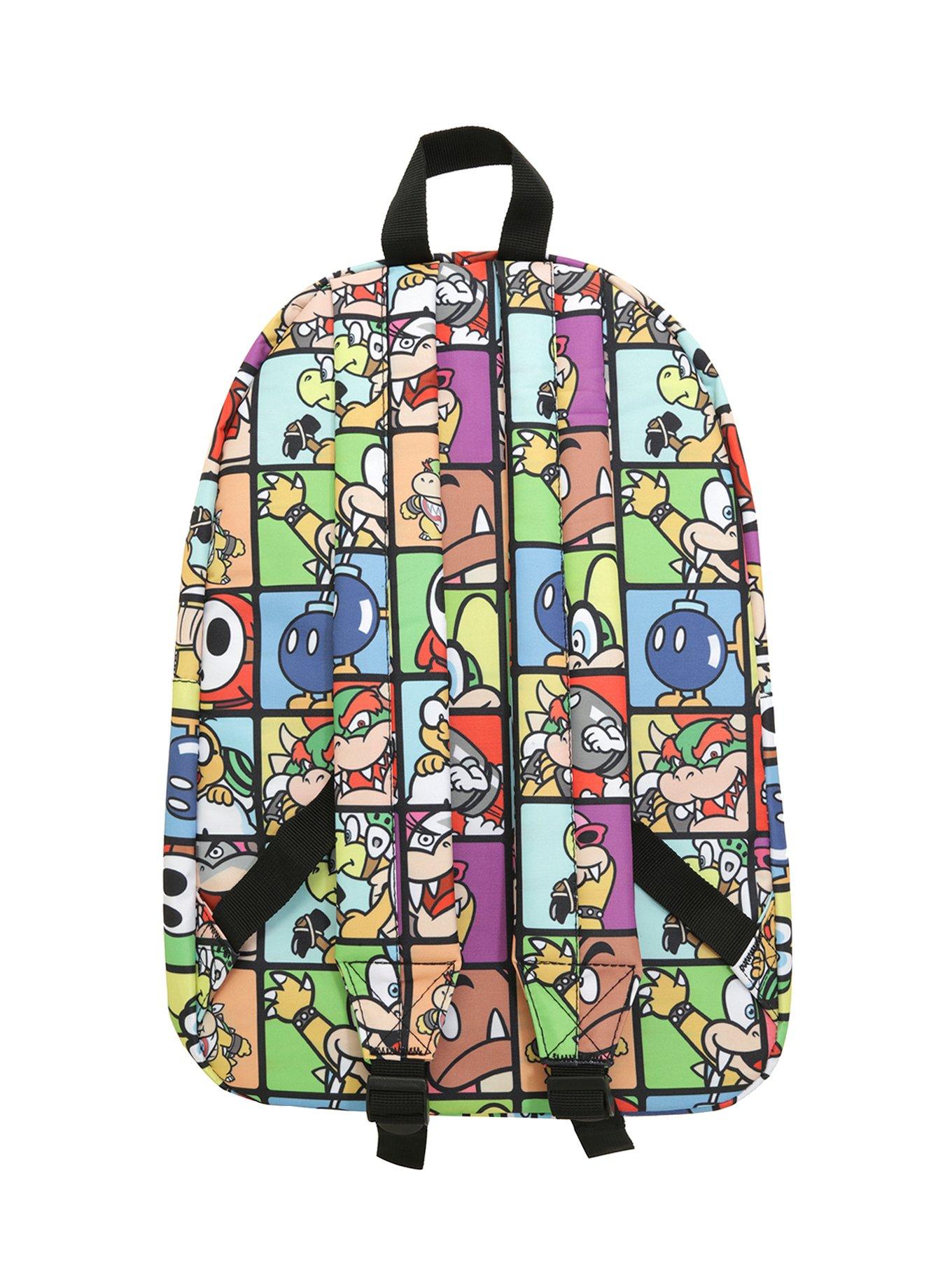 Super Mario Enemy Grid Print Backpack, , alternate