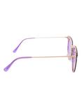 Purple Flat Lens Rose Gold Top Bridge Sunglasses, , alternate