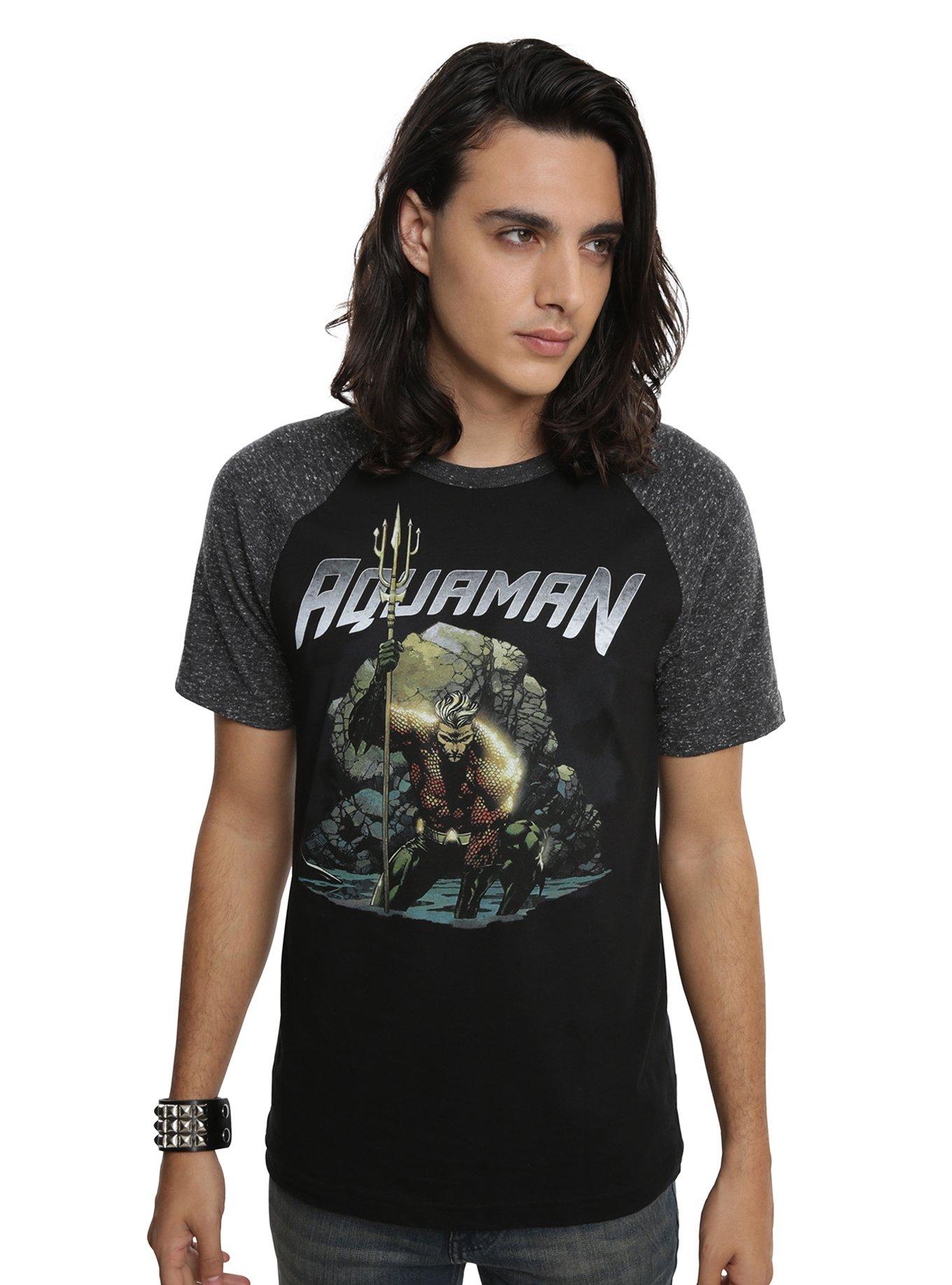 DC Comics Justice League Aquaman Trident Raglan, , alternate