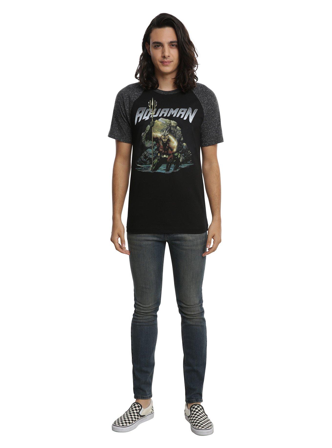 DC Comics Justice League Aquaman Trident Raglan, , alternate