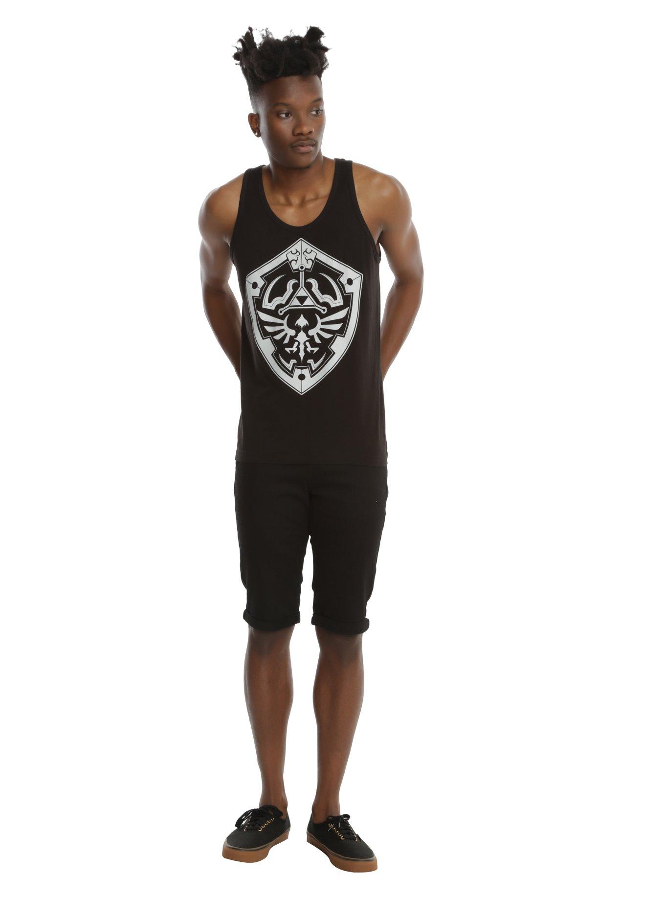 The Legend Of Zelda: Ocarina Of Time 3D Dark Link Shield Tank Top, , alternate