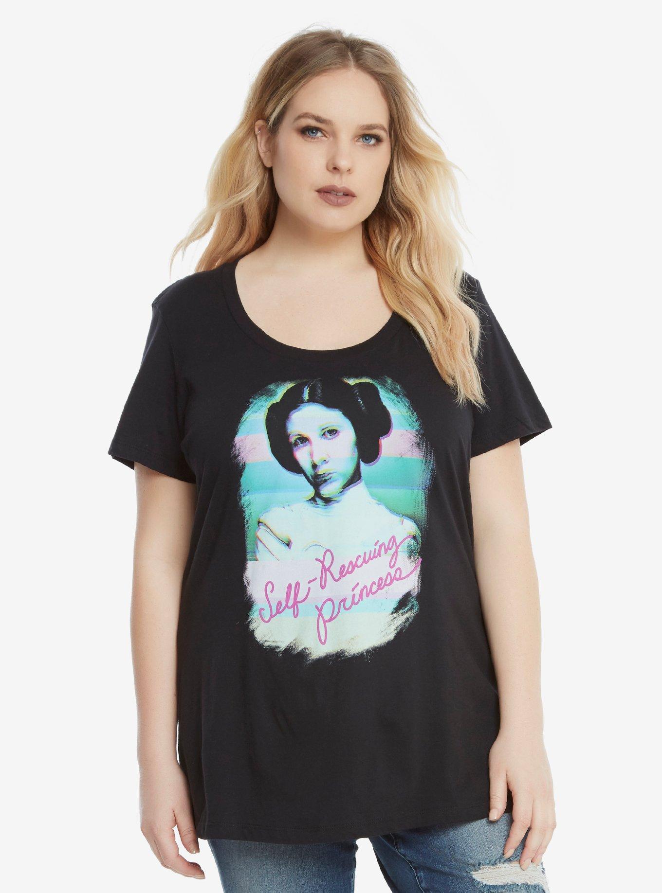 Star Wars Princess Leia Self-Rescuing Princess T-shirt Plus Size, , hi-res