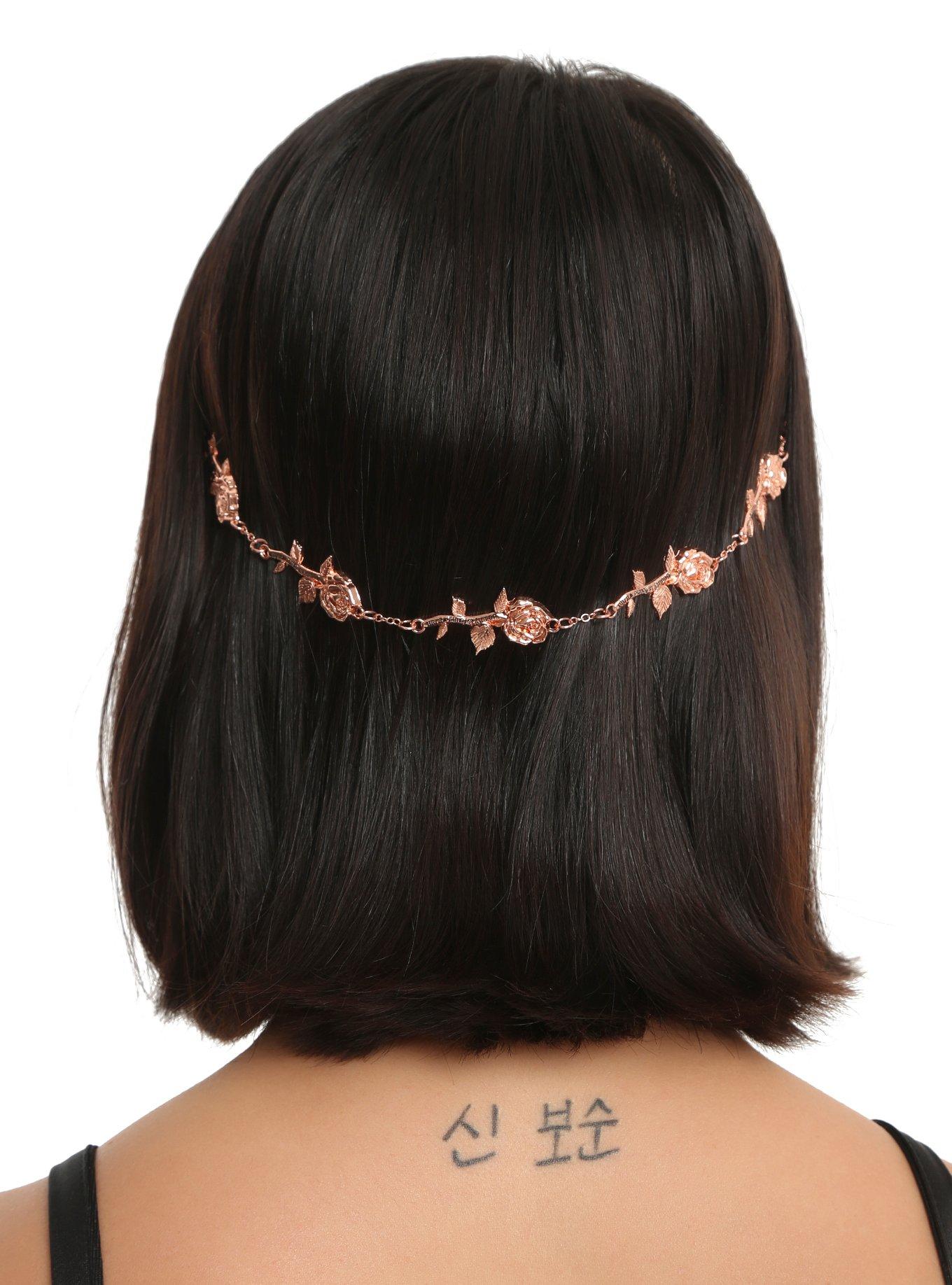 Disney Beauty And The Beast Rose Gold Hair Chain, , alternate