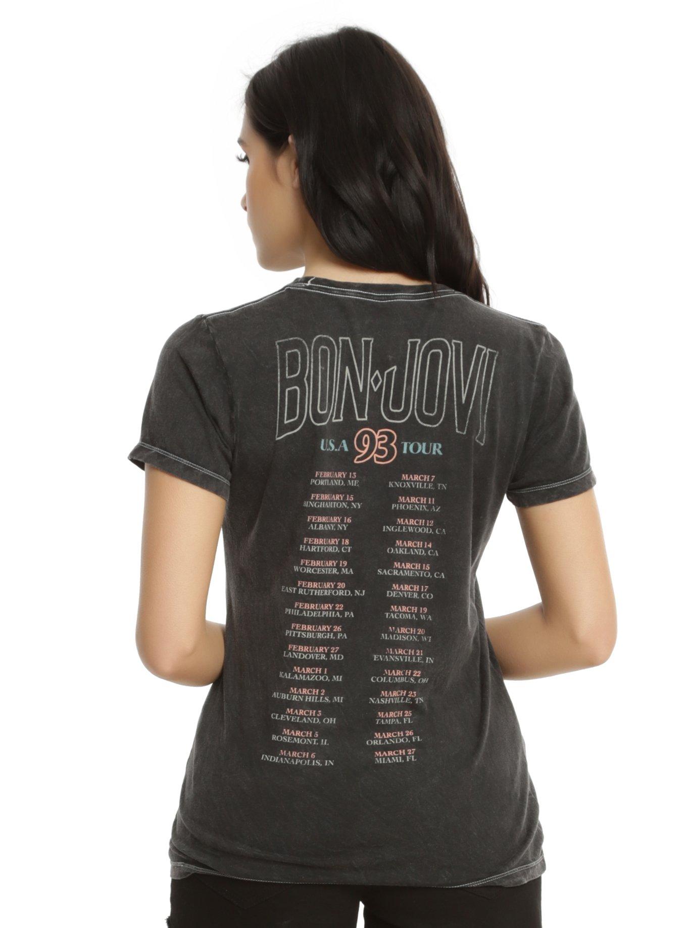 Bon Jovi Keep The Faith Tour Girls Mineral Wash T-Shirt, , alternate