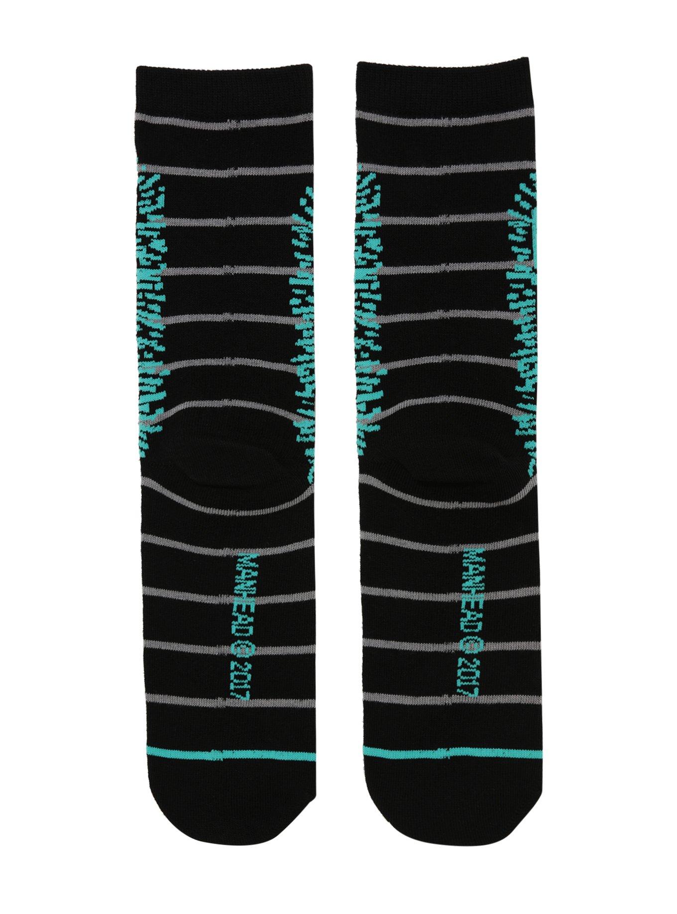 Fall Out Boy Banner Logo Crew Socks, , alternate