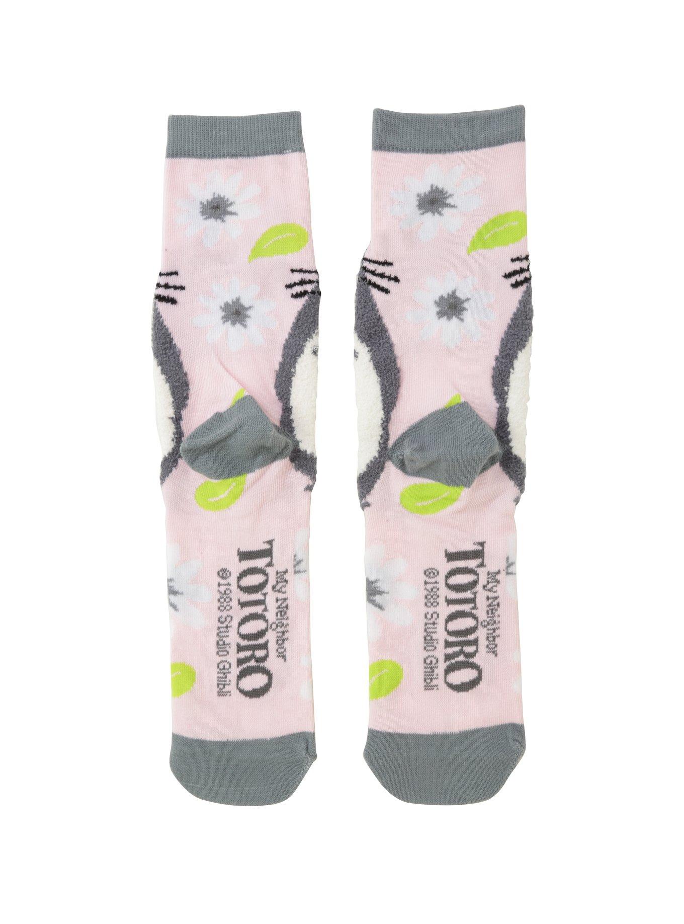 Studio Ghibli My Neighbor Totoro Fuzzy Girls Crew Socks, , alternate