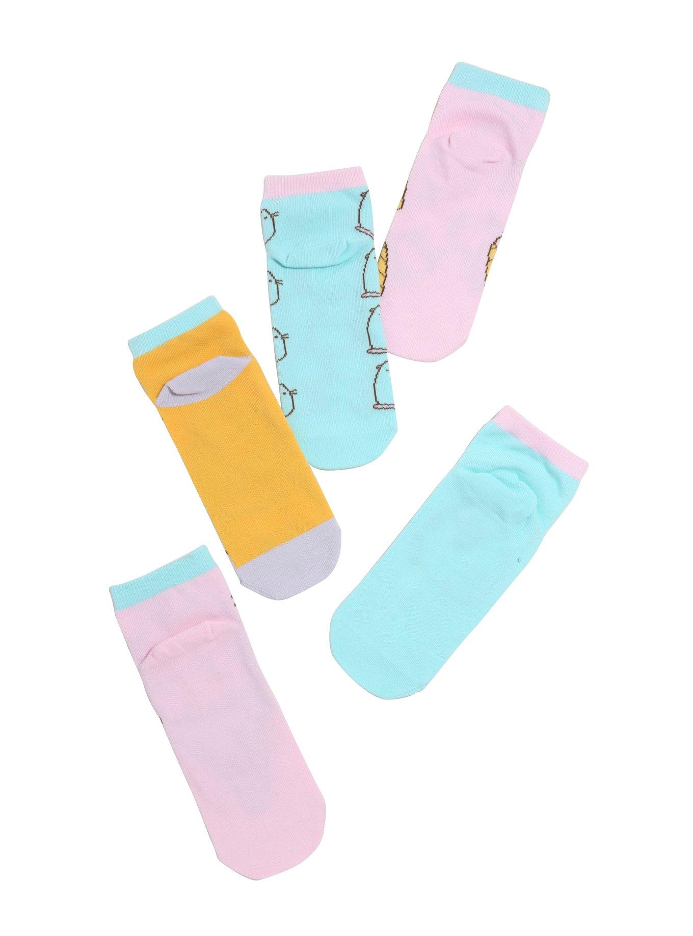 Pusheen Ice Cream No-Show Socks 5 Pair, , alternate