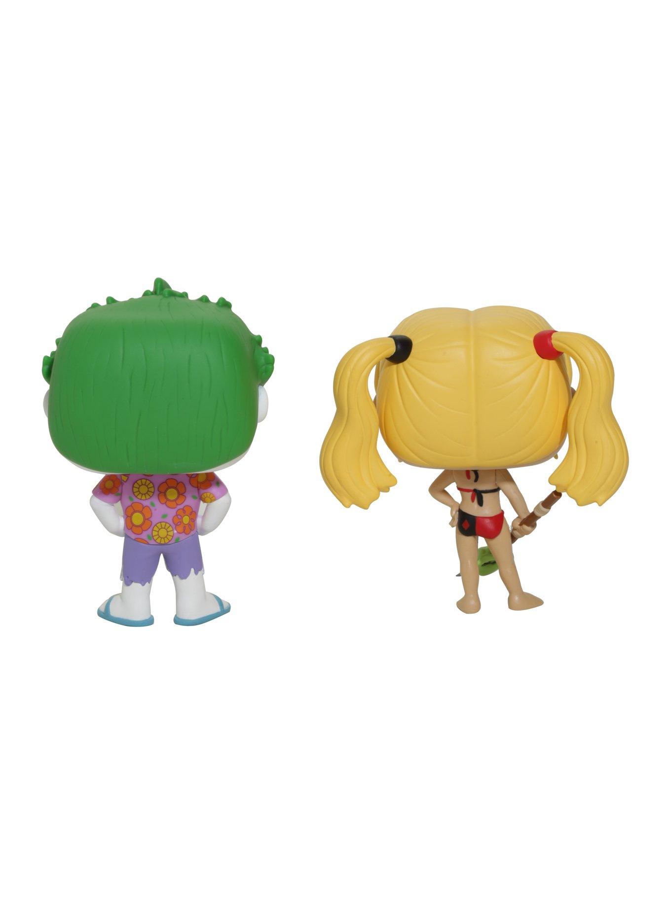 Funko DC Comics Pop! Heroes The Joker (Beach) & Harley Quinn Vinyl Figure Set Hot Topic Exclusive, , alternate